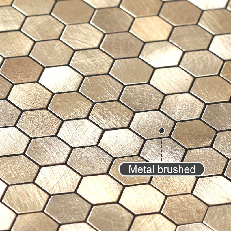 BeNice Peel and Stick Backsplash Kitchen Mosaic Tiles Penny Hexagon