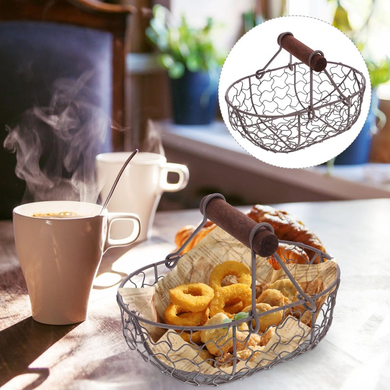 Baluue Wire Egg Basket, Chicken Egg Basket for Kitchen Egg