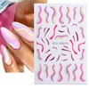 Winning Smile 6 Sheets Nail Art Decals 3D Embossed Stickers