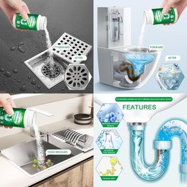 6pcs Pipe Dredge, Bubble Bombs Drain Cleaner, Powerful Sink and Drain Cleaner, Portable Powder Cleaning Tool, Super Clog Remover, Powder Agent for Kitchen Toilet Pipe Dredging