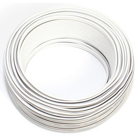 Loud Speaker Audio Cable 25m - 2x0,5mm² - 100% CCA Copper ; white