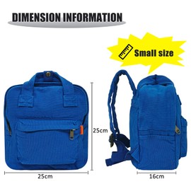 Boziee Small Backpack Women's Canvas / Cord City Backpack Backpacks Daypacks Backpack Handbags Children's Backpacks for School Travel Work Women Girls Teenagers Unisex Small Size, blue