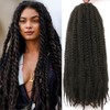 Marley Twist Braiding Hair 18 Inch 8 Packs – Long-Lasting Marley Hair, Fluffy&Tangle-Free Cuban Twist Hair for Braiding, Natural Look Synthetic Spring Afro Kinky Twist Hair Extensions (4)