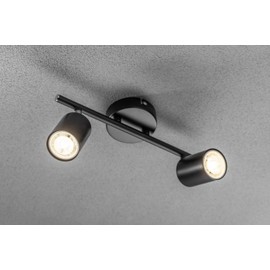 CGC Lighting CGC Lighting Modern Contemporary Design Adjustable Heads GU10 Ceiling Spot Lights (Black, Double)