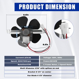 99080492 97012248 Range Hood Fan Motor Fit for Br-oan Nu-Tone Range Hood Replace S97012248 99080363 S97012248 BP17 99080533 1172615 AP4527731 byTOMOON