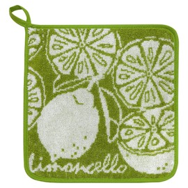 Kracht Kitchen Textiles Limoncello Terry Pot Holder 22 x 22 cm Green Pack of 2