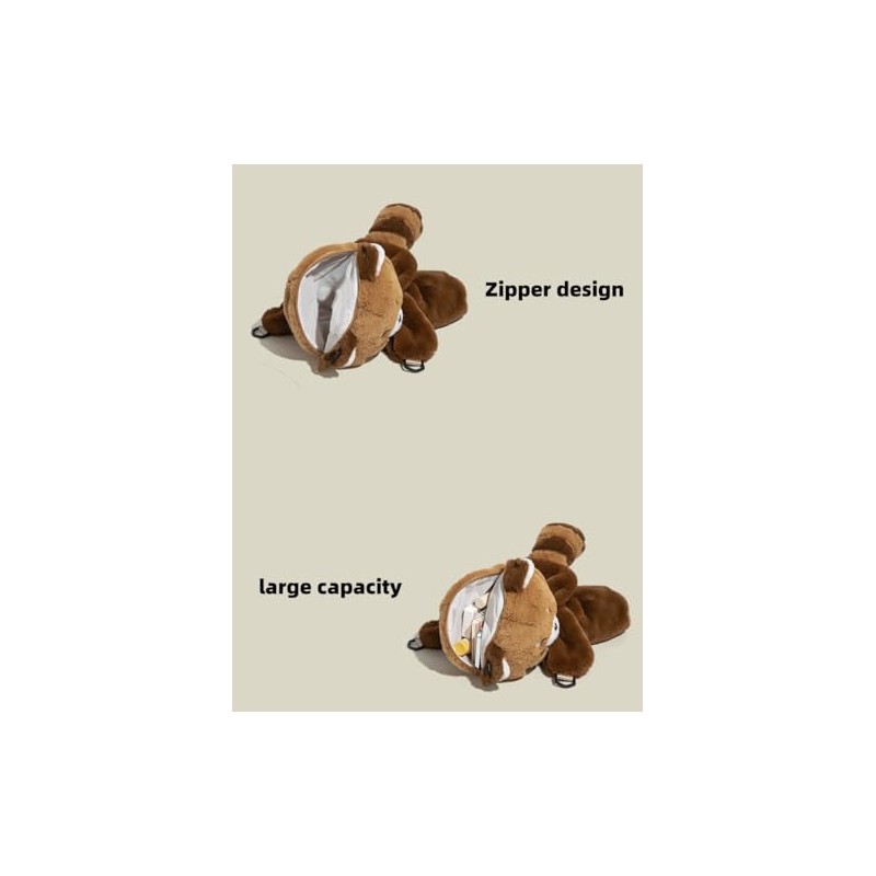 AWXZOM red panda bag Red Panda Plush Backpack cute Animal
