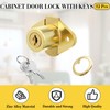 Yaocom 12 Set Cabinet Locks with Keys Fits 7/8 Inch