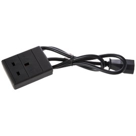 Pro Elec PEL01254 IEC C14 Plug To 13A UK Socket Power Lead, Black, 1m