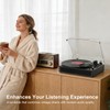 Bluetooth Turntable Vinyl Record Player, 3-Speed Record Player with Built-in