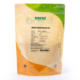 Trend Organic Coriander Ground | Aromatic Spice with Earthy Flavour for Diverse Culinary Creations | Certified Organic, Vegan, Non-GMO, No Additives or Preservatives, 250g