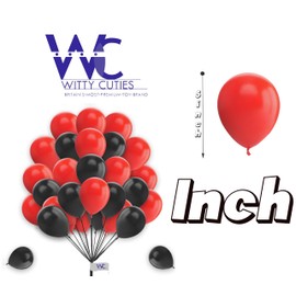 Balloons 25 Pack 5 Inch Balloons Red & Black Balloons for Birthday Decorations Plain Round Balloons Party Latex Balloons for Baby Shower Engagement Wedding.