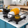 AIDERLY Stainless Steel Kitchen Dish Drying Rack w/ Utensil Holder