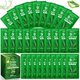 KONEUK Paquete De 30 Geles De Aloe Vera Para Rostro, Cabello, Piel Y Alivio De Quemaduras Solares. Gel De Aloe Vera 99% Puro Para El Cuidado De La Piel Después Del Sol. Tamaño De Viaje Para Todo Tipo