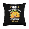 Jesus Lettuce Pray Throw Pillow