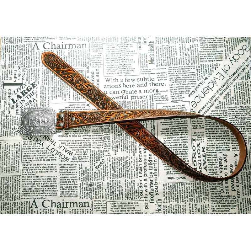 Moranse Belts With Religion Cross Kneeling Prayer & Horse and