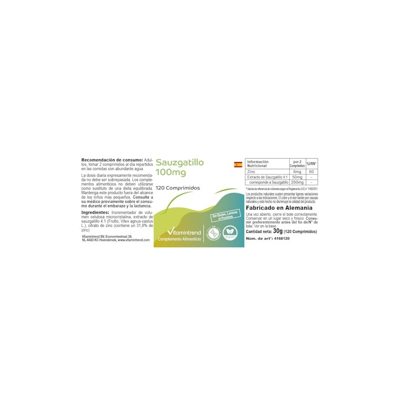Mönchspfeffer - mit 6mg Zink und 200mg Mönchspfeffer pro Tagesdosis