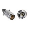 BEIJISTAR Trailer Plug & Trailer Socket, 7-Pin Metal with Rubber