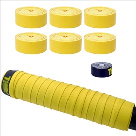 Racket with Anti Slip Super Absorbent Super Fiber Strap, Tennis Grip, Badminton Grip, Slingshot Grip, Fishing Rod Grip, Bag Handle, Super Fiber Strap, Slingshot, Fishing Rod, Bicycle Grip, (Yellow)