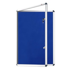 VIZ-PRO Tamperproof Lockable Noticeboard Class 1 Aluminium Framed 48x36 Inches