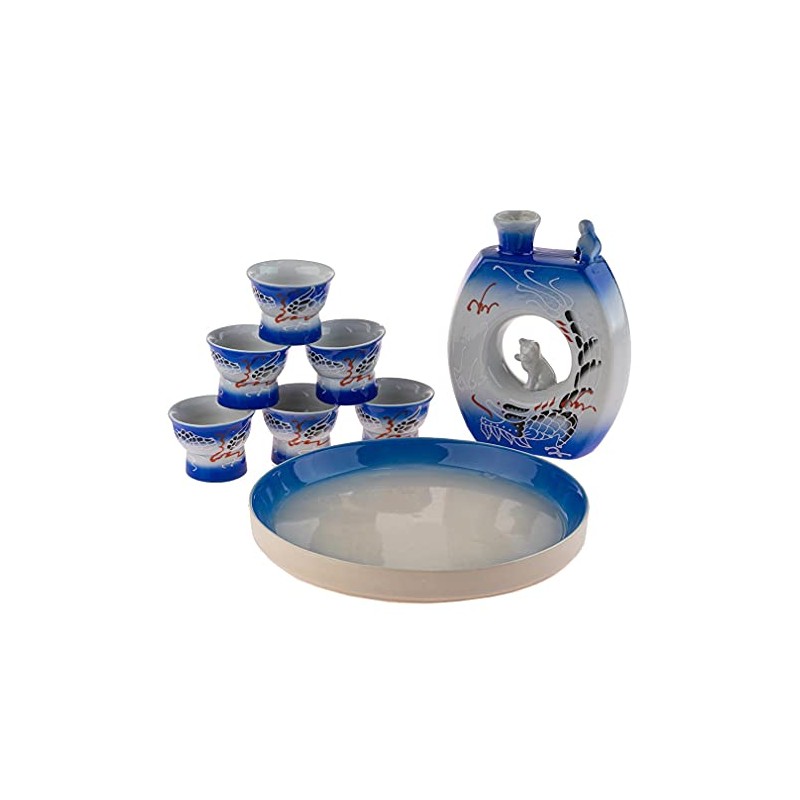 Service a Sake Asiatique traditionnel – Teinte Rose – Modèle