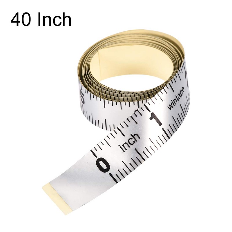 uxcell Self-Adhesive Measuring Tape with Fractions 40 Inches Workbench Ruler,