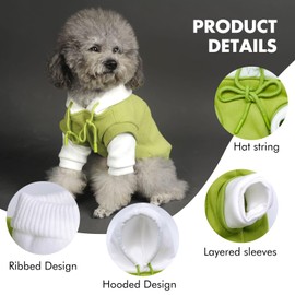 Cyberpaws Hoodies Puppy Sweater Dog Coats Soft Brushed Fleece Pet Clothes Hooded Sweatshirt for Dog Cat X-Large (Large)