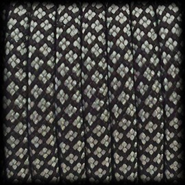 Ganzoo Paracord 550 Rope Diamond 30 Metres Nylon/Polyester Rope with 7 Core Strands for Bracelet, Lead, Collar, 4 mm Thickness, Multi-Purpose Rope, Survival Rope, Parachute Cord, Dark Grey, Black