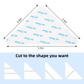 Dealpoli Triangle Rug Grippers, Anti-Slip Carpet Adhesive Pads, Non-Slip Pad Grippers for Hardwood and Tile Floors, Reusable and Washable Rug Tape 8pcs (DP048)