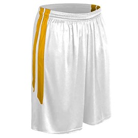 CHAMPRO Women's Dri Gear Muscle Basketball Shorts White, Gold