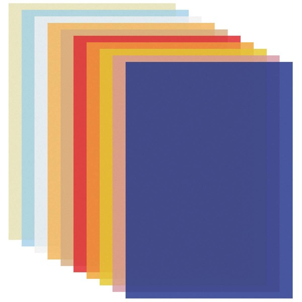 Benbo Coloured Parchment Paper, 20 Sheets, 10 Colours, Transparent Sketch