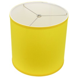 FenchelShades.com 12" Top Diameter x 12" Bottom Diameter 12" Height Cylinder Drum Lampshade USA Made (Citrus)