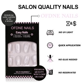 Gray Press on Nails Short Coffin MABKJLF Shimmer Fake Nails False Nails with Solid Colour Designs Full Cover Glossy Glue on Nails Natural Nails Acrylic Nails for Women Girls 30 Pcs
