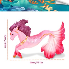 LGWJHCY Seahorse Game Character Ornament, Western Mythological Warcraft Puppet Seahorse Elf Model Ornament, Underwater Horse Mythological Model Desk Decoration.