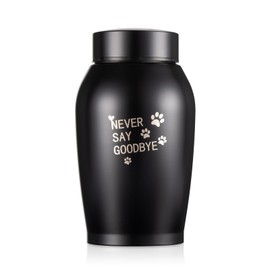 Pet Urns for Dogs and Cats Ashes Stainless Steel Dog Cat Memorial Gifts Never Say Goodbye Urn