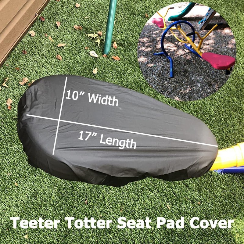 YardJoyliz 2pcs Waterproof Protective Teeter-Totter Home Seesaw Seat Cover, Black,