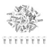 sourcing map 30Pcs M5x16mm White Hex Washer Head Self Tapping