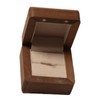 Wooden Ring Box Retro Elegant Square Engagement Ring Box with