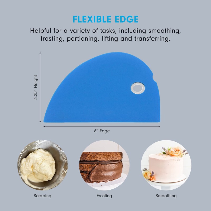 Messermeister Silicone Bowl Scraper, Blue