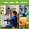 Teivio 32-Piece Kitchen Plastic Wheat Straw Dinnerware Set, Service for