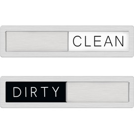 Dishwasher Magnet Clean Dirty Sign, Clean Dirty Magnet for Dishwasher, Premium Stainless Steel Grade 304,Strong Magnets Scratch Resistant Dishwasher Sign Kitchen Decor