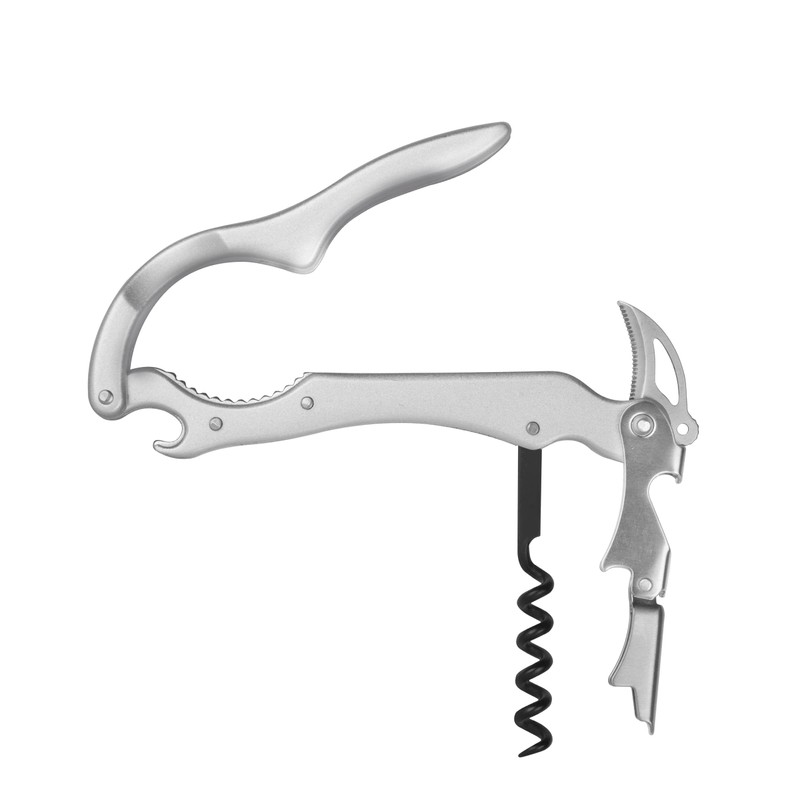 Final Touch Boxed The Flex Wine and Champagne Opener, Silver