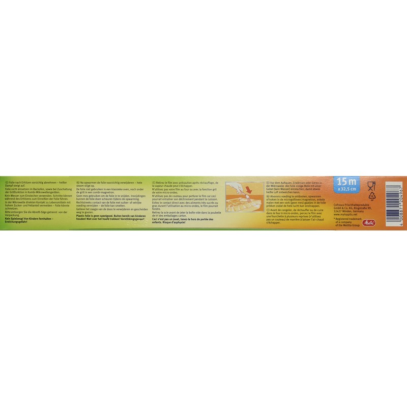 Toppits 2 in 1 Mikrowellenwellen- und Frischhaltefolie, 15 Meter, Breite