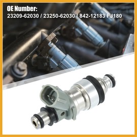 Partuto 6 Pcs 23250-62030 Fuel Injector Nozzle Fit for Toyota T100 3.4L Tacoma 4Runner Tacoma 3.4L for Lexus ES300 Camry 3.0L 23209-62030 842-12183 FJ180 Replacement