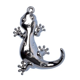 G Decor Pack of 2 Animal Silver or Gold Hooks, Shabby Chic, Vintage Coat Hooks (Chrome Lizard)