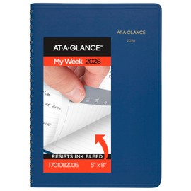 AT-A-GLANCE 2026 Appointment Book Planner, Weekly, 5" x 8", Small, Hourly, Blue (701082026)