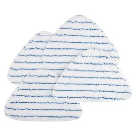 OVENTE Steam Mop Replacement Pads for ST405 Series (Pack of 4), Reusable and Washable Microfiber Cleaning Pads, White ACPST4054