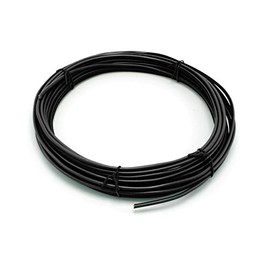 Black THHN Wire - 14 AWG - 10 Feet - Solid Copper Grounding Wire, Proudly Made in America - Ground Protection Satellite Dish Off-Air TV Signal - UV Jacketed Antenna Electrical Shock