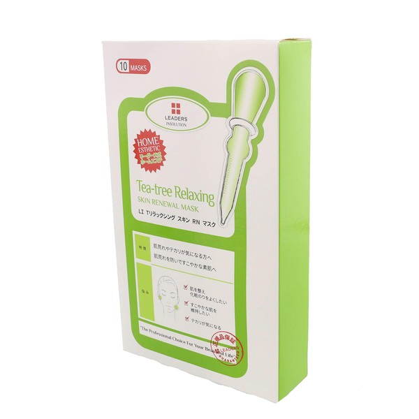 LEADERS Tea Tree Relaxing Skin RN Mask (0.8 fl oz (25 ml) x 10 Sheets)