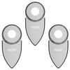 3 x TopsTools 50mm x 35mm RVFSP_3 Velcro 13mm HEX